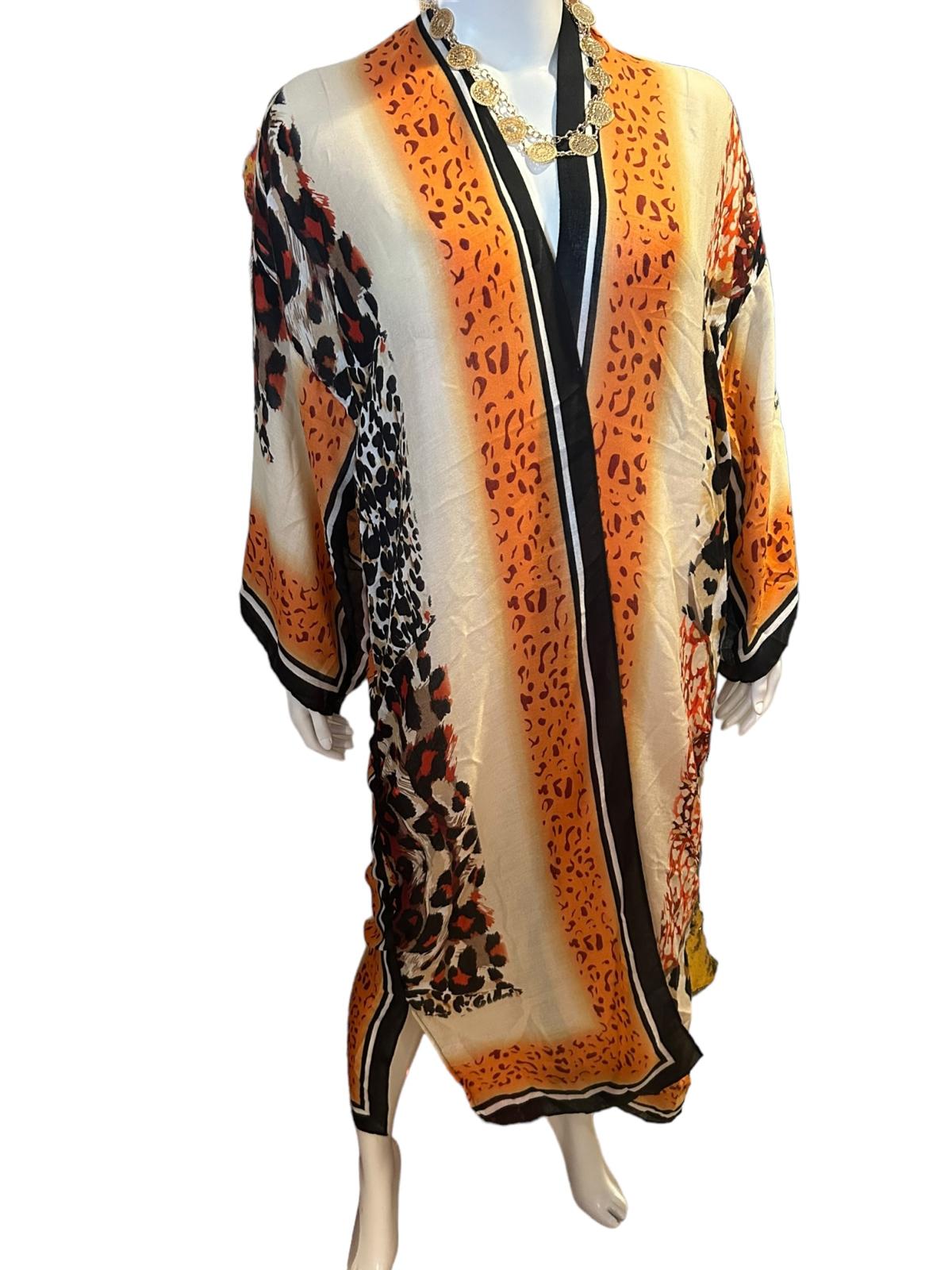 Animal Print Tassel Kimono Duster Collection