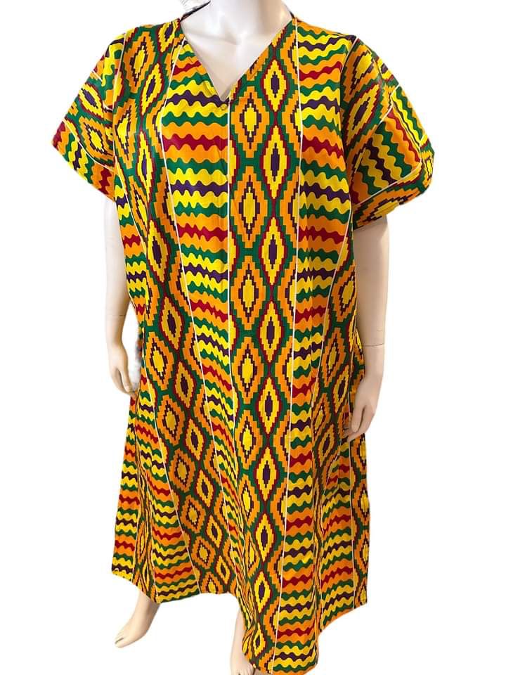 Authentic African Kente Print Kaftan