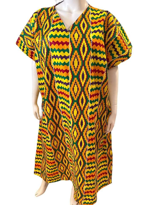 Authentic African Kente Print Kaftan