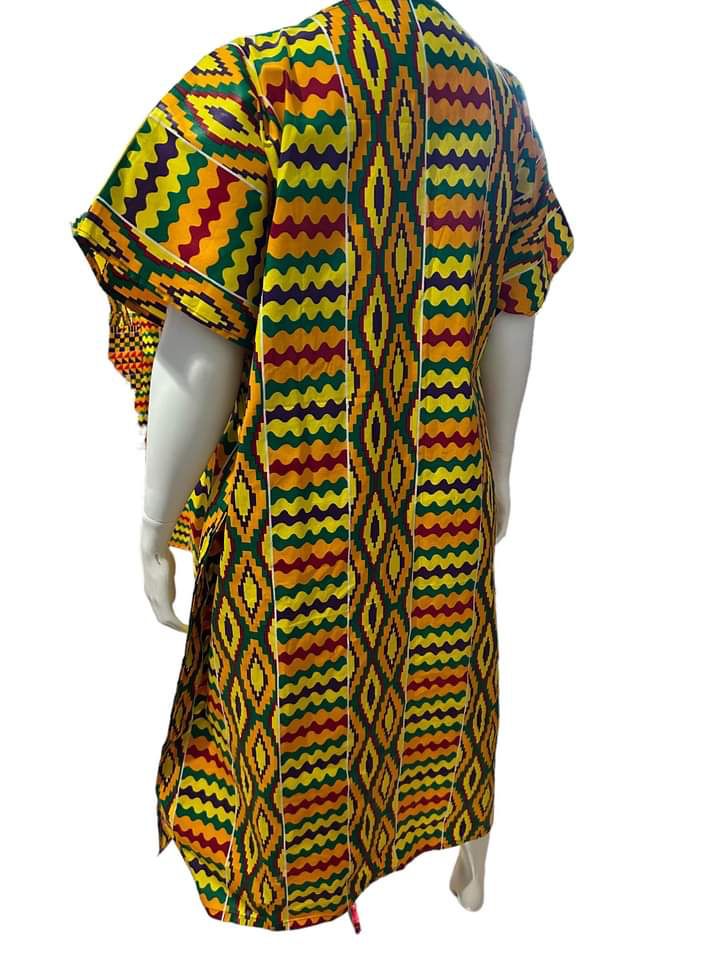 Authentic African Kente Print Kaftan