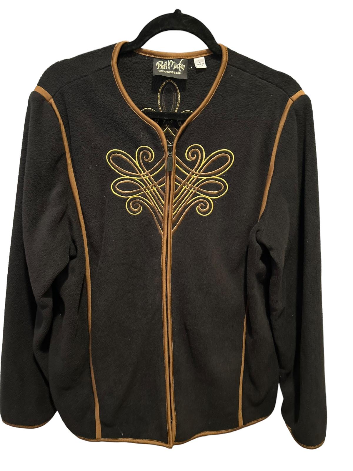 Bob Mackie Embroidered Fleece Jacket