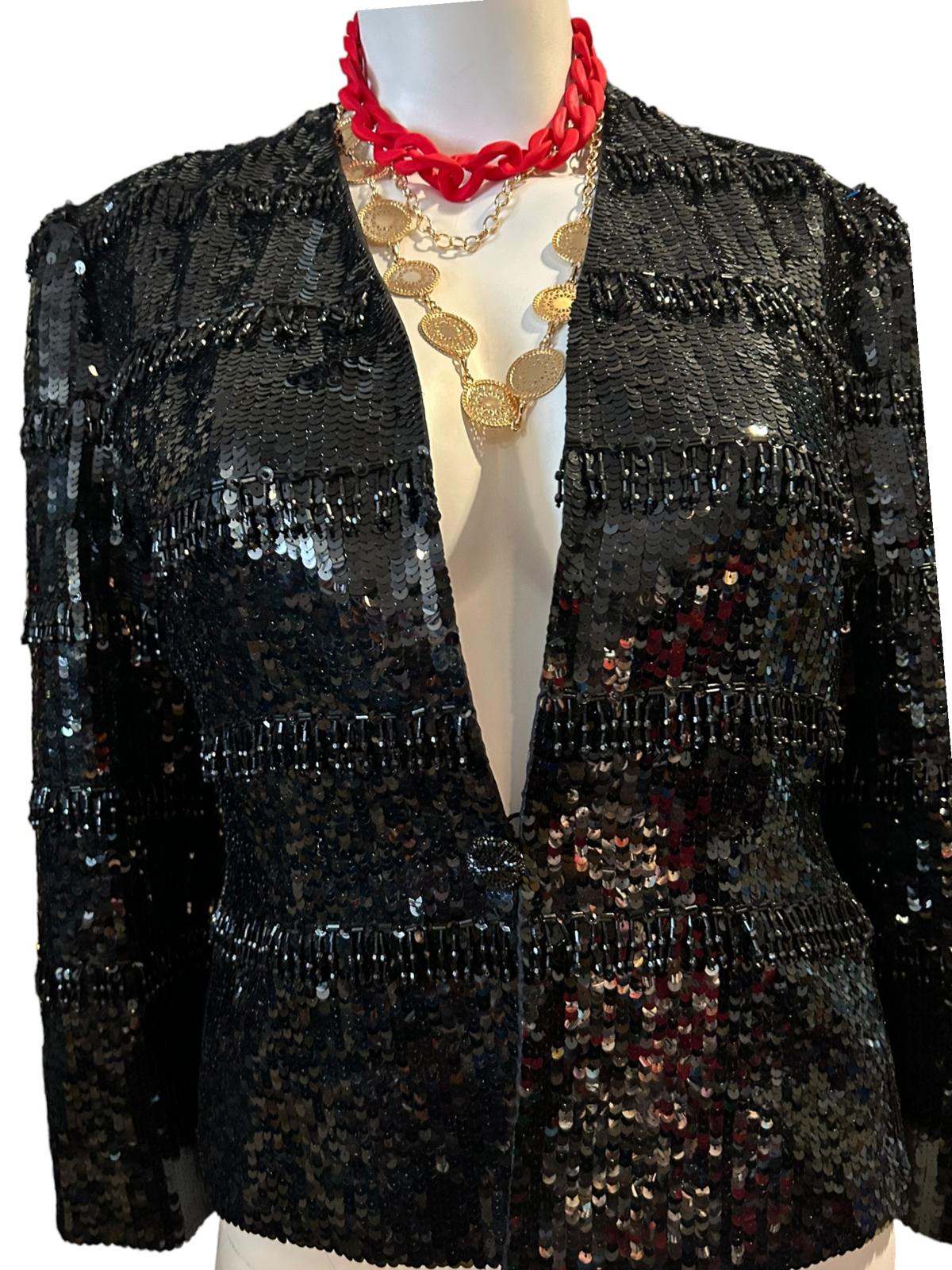 Nolan Miller Vintage Beaded Jacket | One Button Closure