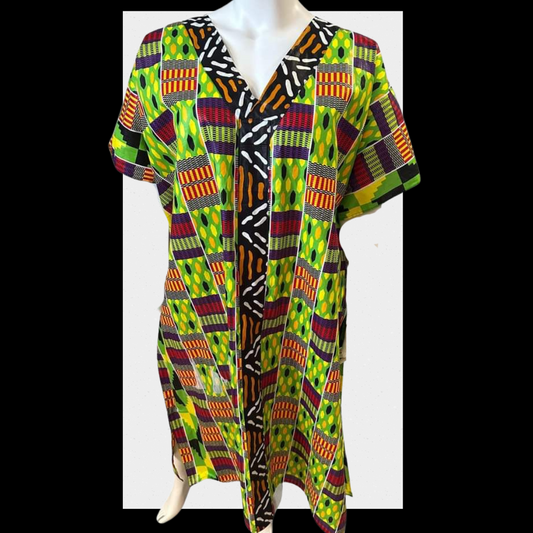 The Authentic African Kente Print Kaftan