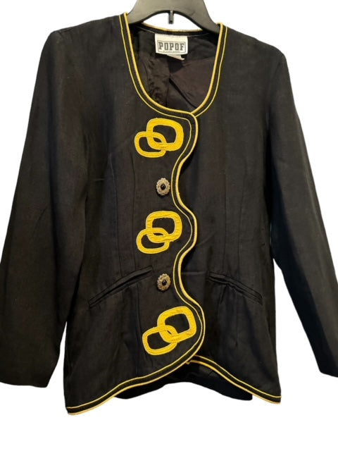 Popoff by Gilbert Quaknine Black Vintage Jacket