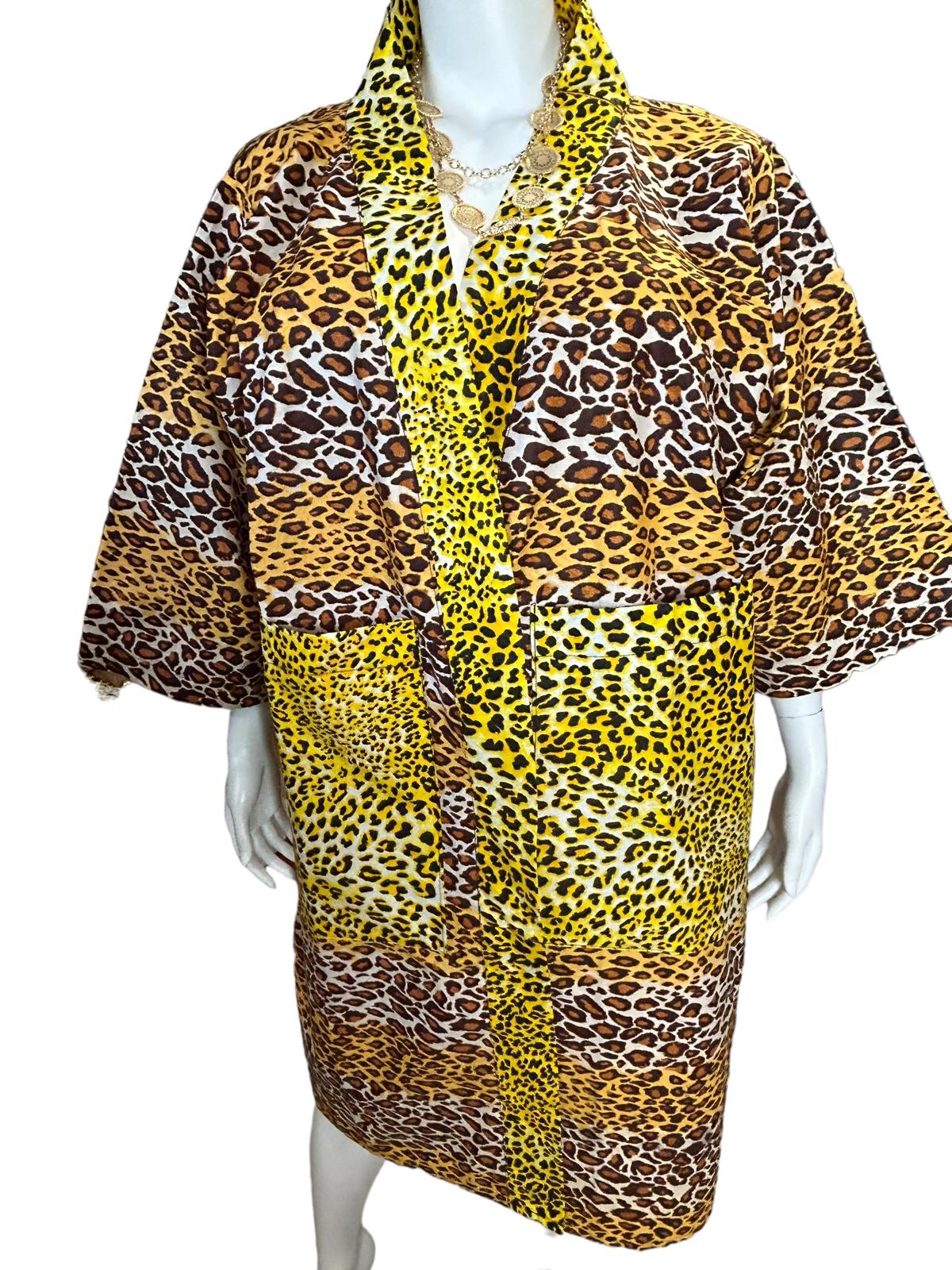 Authentic Ankara Kimono Duster and Headwrap With Pockets